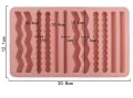 Зиг Заг дълги ленти наниз силиконов молд форма фондан шоколад декор гипс, снимка 3