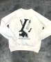 Мъжка блуза LV Louis Vuitton Peace and Love в бяло дълъг ръкав