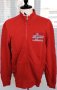 Napapijri Men's Red Long Sleeve Full Zipped Casual Track Jacket  - мъжко горнище размер L, снимка 1 - Суичъри - 43252709