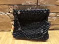 Дамска черна кожена чанта, снимка 4