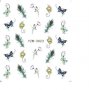 YZW-3023 паунови пера пеперуда слайдер ваденки водни стикери за нокти маникюр, снимка 2