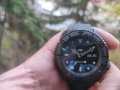 Seiko mod SKX Stealth black PVD red chapter ring markers, снимка 4