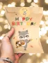  Happy Birthday забавни хартиени пакети торбички подаръчни опаковки + лепенка торбичка опаковка, снимка 5