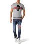 PHILIPP PLEIN 'Squeeze It' Air Force Skull Slim Fit Мъжка Тениска size L (S / M), снимка 4