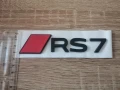 емблема Audi RS7 нов стил черно с червено, снимка 3