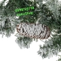 Коледен гирлянд със заснежени клонки и шишарки-270 см., снимка 2