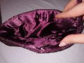 Accessorize малка дамска чанта с мъниста във виолетов цвят - със забележки, снимка 14