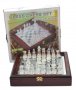  Шах стъкло в дървена кутия, снимка 1 - Шах и табла - 28017015