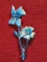 ПРЕКРАСНА НЕЖНА СРЕБРИСТА ФЛОРАЛНА АРТ БРОШКА ЦВЕТЕ 48880, снимка 8