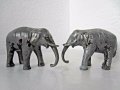 Метален слон, 2 бр,  фигура пластика  метал, слонове, снимка 1 - Статуетки - 43449697