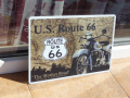 Метална табела мотор U.S. Route 66 Indian каране свободно, снимка 2