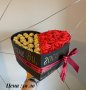 Луксозни подаръчни кутии с рози и бонбони 