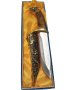 Сувенирен гравиран нож кинжал с дръжка елен и кубур, снимка 2