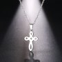 👑нежна верижка с кръстче кръст верижка ланец синджир златна злато златен сребърна сребърно сребърен, снимка 6