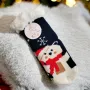 5305 Детски дебели коледни чорапи с пух, 18-20 номер, снимка 6