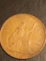 Стара монета 1 пени 1965г. Великобритания Кралица Елизабет втора 41177, снимка 1