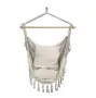 Люлка за градина+ 2бр възглавници, висяща, Бежов хамак, с 2 възглавници, 100x130x110 см , до 110кг, снимка 1