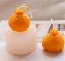 3D Мандарина Портокал силиконов молд форма калъп фондан шоколад гипс свещ, снимка 2