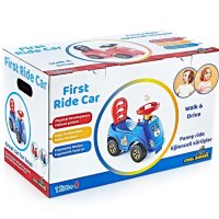 Детска кола за избутване, Синя / Червена , снимка 3 - Детски велосипеди, триколки и коли - 43130120