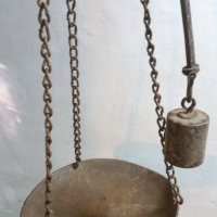 Османски кантар с топуз и паланза - разграфен до 75 кг., снимка 4 - Антикварни и старинни предмети - 42932704