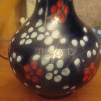 Японска ръчно изработена порцеланова ваза ,кобалт позлата седеф , снимка 3 - Вази - 27647577