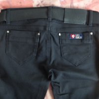 Черен панталон с колан AMN JN, снимка 5 - Панталони - 29044246