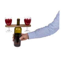 Дървена стойка за пикник чаши и вино, снимка 8 - Аксесоари за кухня - 36582835