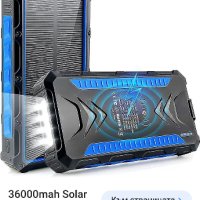 Най-новото 36000mAh Qi безжична соларна банка 
, снимка 1 - Соларни лампи - 43218619