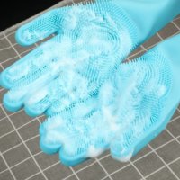 Магически силиконови ръкавици за миене на съдове Magic Brush, снимка 7 - Аксесоари за кухня - 33630396