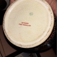 Сатцума Satsuma стара голяма ваза порцелан маркировка, снимка 4 - Антикварни и старинни предмети - 43170850