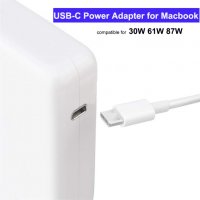 Зарядно устройство за лаптоп, MacBook  20.3V 4.3A 87W USB-C, снимка 3 - Лаптоп аксесоари - 37607381