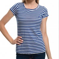 Нова дамска класическа моряшка тениска с трансферен печат Котва, снимка 1 - Тениски - 27952487