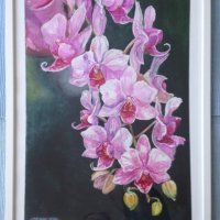 Орхидеена феерия #акварел #оригинал #красиваорхидея, снимка 1 - Картини - 27883313