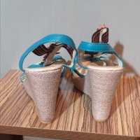 Нови сандали на платформа 38 номер сини, снимка 6 - Сандали - 28998218