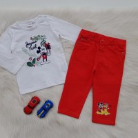Комплект за момче Мики Маус блуза и нов панталон 9-12 месеца, снимка 7 - Комплекти за бебе - 42934284