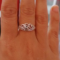 Изключително нежен сребърен пръстен - модел R103, снимка 2 - Пръстени - 33033881