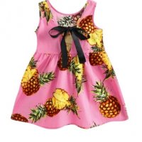 Детска рокля на ананас ананасчета ананаси, снимка 1 - Детски рокли и поли - 26353650