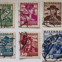 Австрия, 1934 г. - част от серия пощенски марки, клеймо, 1*4, снимка 1 - Филателия - 31897985