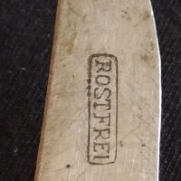 Стар нож с маркировка ROSTFREI рядък за КОЛЕКЦИЯ ДЕКОРАЦИЯ БИТОВ КЪТ 42129, снимка 2 - Други ценни предмети - 43849348