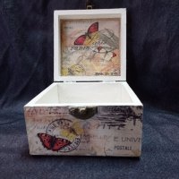 Кутия с пеперуди и айфеловата кула - ръчна изработка, снимка 6 - Романтични подаръци - 35268392
