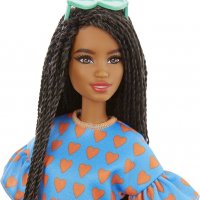 Barbie Fashionistas 172 Кукла Барби Фешънистас 172 тъмнокожа с плитки