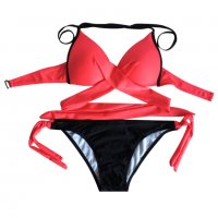 Нов секси дамски бански костюм бикини Сутиен цветен за момичета Комплект с подплънки Плажен нова мо, снимка 11 - Бански костюми - 28038219