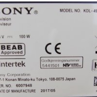 Sony KDL-49WE755 на части, снимка 3 - Части и Платки - 38110625
