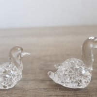 Малки стъклени лебеди, снимка 4 - Антикварни и старинни предмети - 43370744
