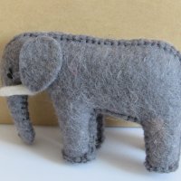  Слон -екологично чиста играчка от филц, ръчна изработка, снимка 1 - Други - 27467248