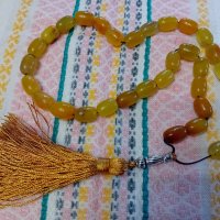 Броеница Ахат жълто-оранжев , снимка 3 - Ръчно изработени сувенири - 43113751