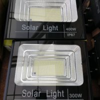 Соларен LED ЛЕД прожектор, панел, дистанционно, външен монтаж 100W 200W 400W 600W, снимка 4 - Соларни лампи - 38145970