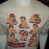 Нова мъжка забавна тениска с трансферен печат MAKIN' BACON с прасета , снимка 7 - Тениски - 28270778