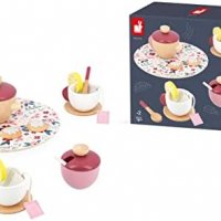 Нов Детски комплект за чай Дървени играчки за деца 2+ години игра, снимка 9 - Образователни игри - 40056660