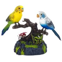 Пластмасова играчка, Музикални папагали кацнали на дръвче, снимка 1 - Други - 43765116